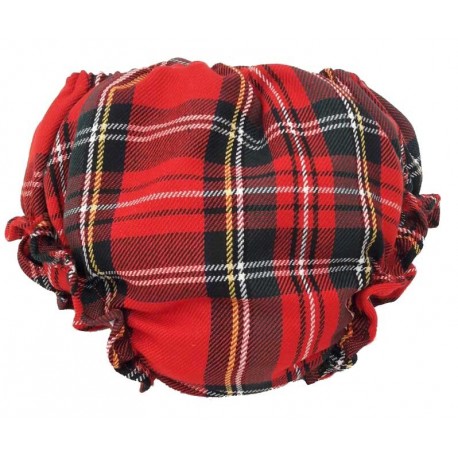 Cubrepañal escocés rojo