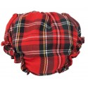 Cubrepañal escocés rojo