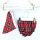 Cubrepañal escocés rojo