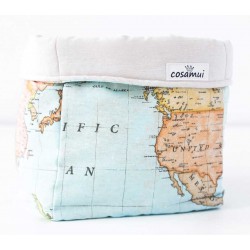 cesto de almacenaje mapamundi