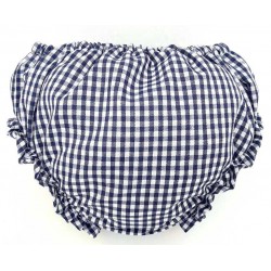 Cubre pañal para bebé vichy azul marino