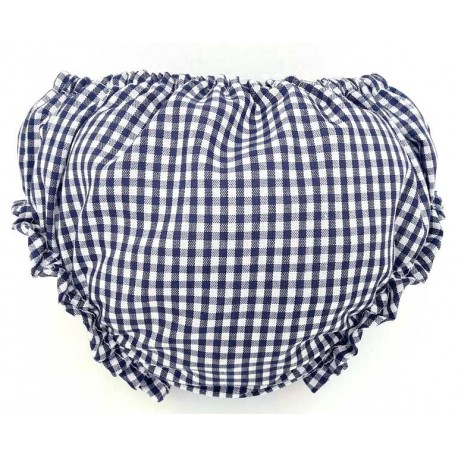 Cubre pañal para bebé vichy azul marino