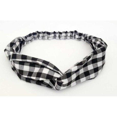 Turbante mama vichy negro