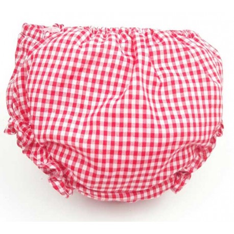 cubre pañal braguita vichy rojo