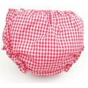 cubre pañal braguita vichy rojo
