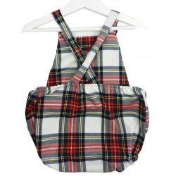 Peto Ranita para bebé escoces rojo blanco