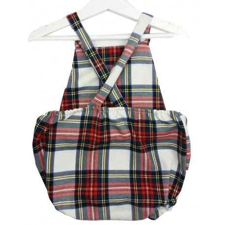 Peto Ranita para bebé escoces rojo blanco