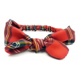 turbante para bebe escocés rojo