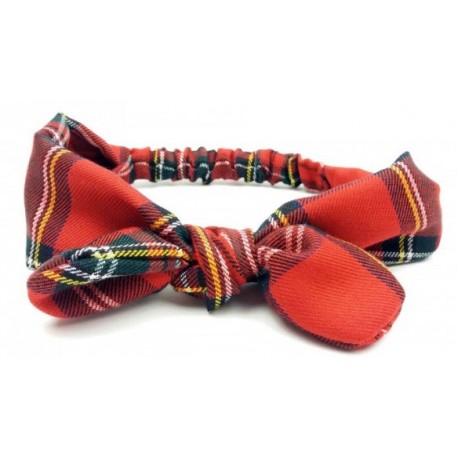 turbante para bebe escocés rojo