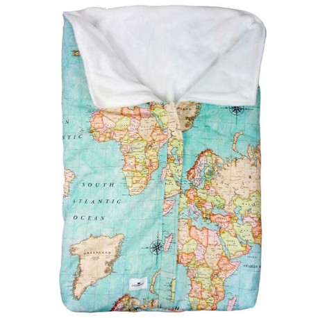 Saco bebé para dormir y capazo mapamundi