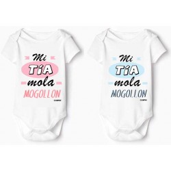 bodys bebé con frases divertidas mi tía mola mogollón