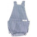 Peto bebé espalda abierta vichy azul