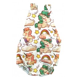 Peto bebé espalda abierta Unicornios