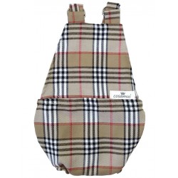 Peto bebé espalda abierta escoces marron