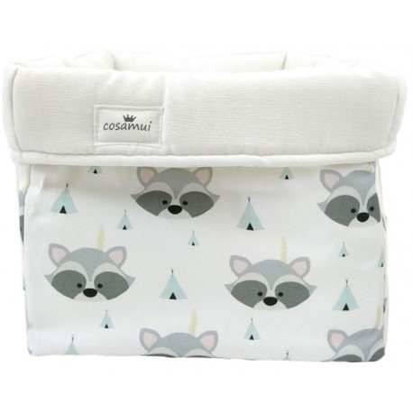 cesto de almacenaje mapache tipi