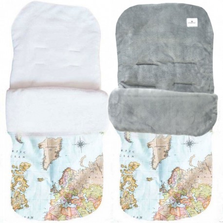 Saco silla paseo bebe mapamundi