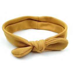 turbante bebé mostaza
