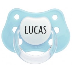 Chupete personalizados con nombre color azul
