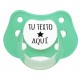 Chupete personalizados con nombre color mint
