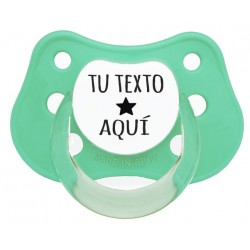 Chupete personalizados con nombre color mint