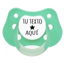 Chupete personalizados con nombre color verde mint