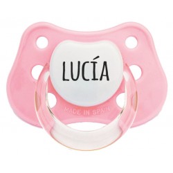 Chupete personalizados con nombre color rosa