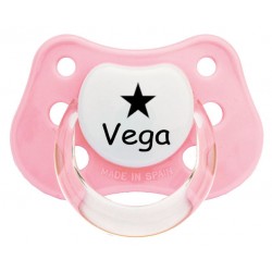 Chupete personalizado con estrellas rosa