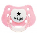 Chupete personalizado con estrellas rosa