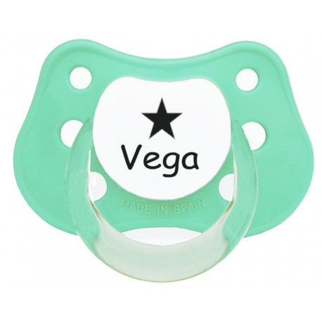 Chupete personalizado con estrellas verde