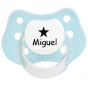 Chupete personalizado nombre y estrellas azul