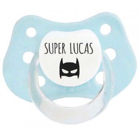 Chupete personalizados Super Héroe Azul