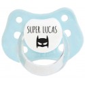 Chupete personalizados Super Héroe Azul