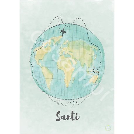 Laminas decorativas mapamundi