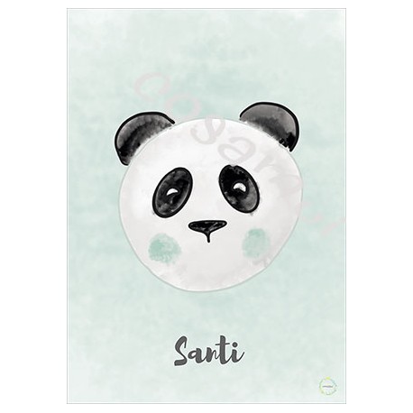Laminas decorativas panda mint