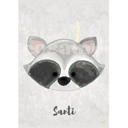 Laminas decorativas mapache tipi