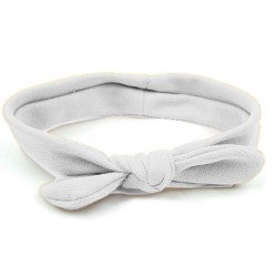 turbante bebé punto gris