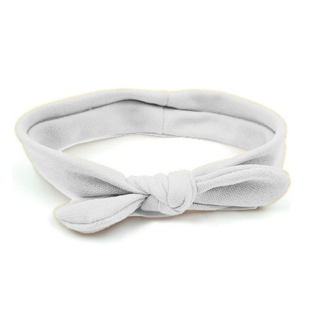 turbante bebé punto gris