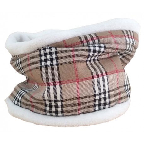 Braga cuello bebé niño niña escoces marron