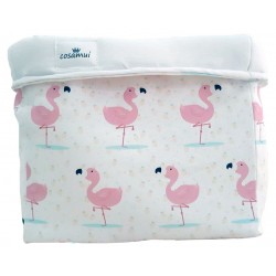cesto de almacenaje flamencos pineapple