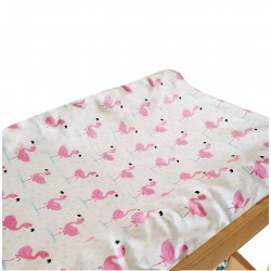Funda cambiador bebe 80x50 flamencos y piñas