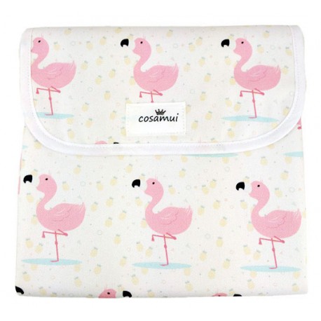 Cambiador plegable de viaje flamencos pineapple
