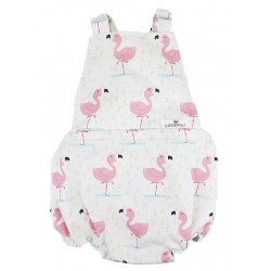 Peto bebé espalda abierta flamencos pineapple