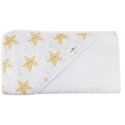 Toalla capa de baño bebé estrellas de mar