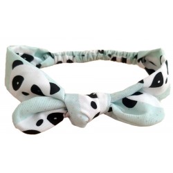 turbante bebé panda mint