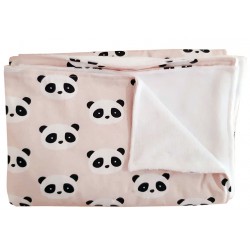 manta para recien nacido panda rosa