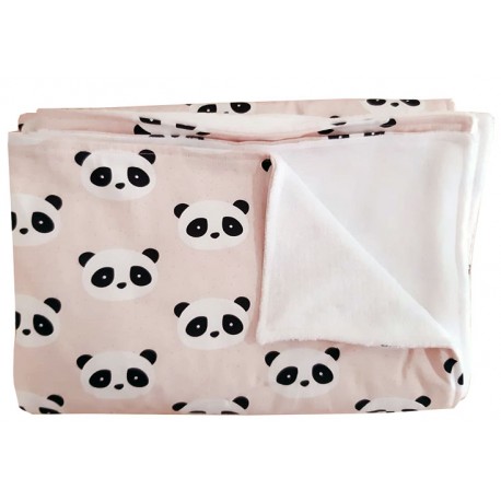 manta para recien nacido panda rosa
