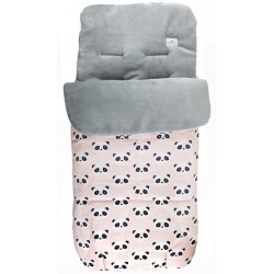 Saco universal silla paseo bebe new panda rosa