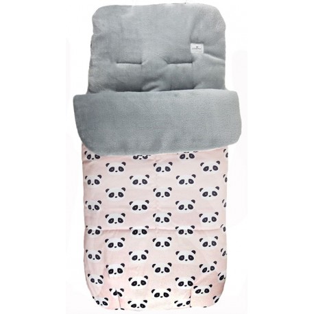 Saco universal silla paseo bebe new panda rosa