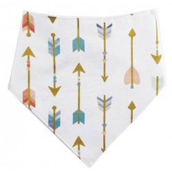 Bandana para bebé algodón flechas pastel