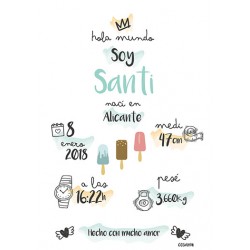 Laminas personalizada helados